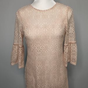 Jessica Simpson Pink Floral Lace Dress